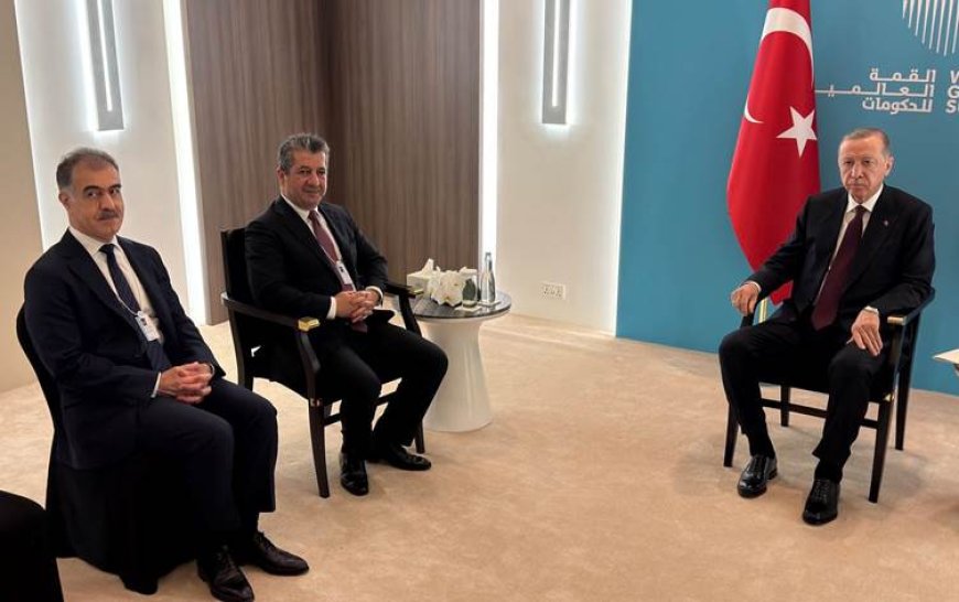 Başbakan Mesrur Barzani Dubai'de Erdoğan ile görüştü