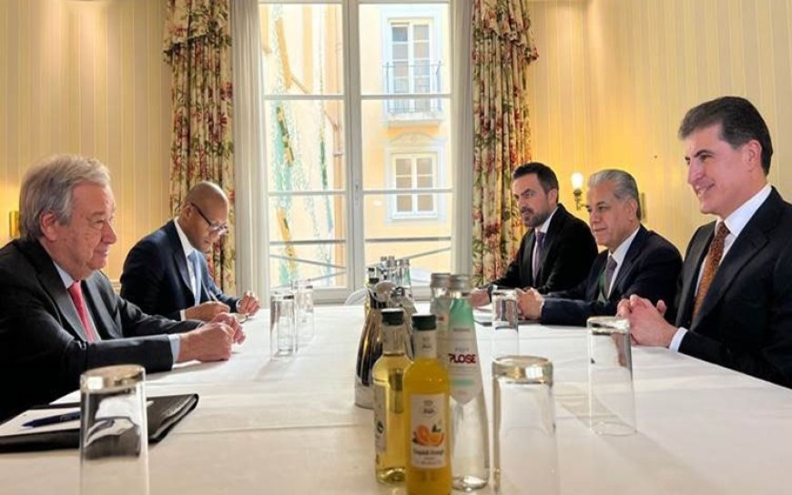 Münih Güvenlik Konferansı: Başkan Neçirvan Barzani ile Antonio Guterres görüştü