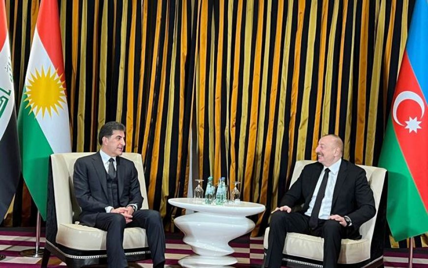 Başkan Neçirvan Barzani, İlham Aliyev ile görüştü