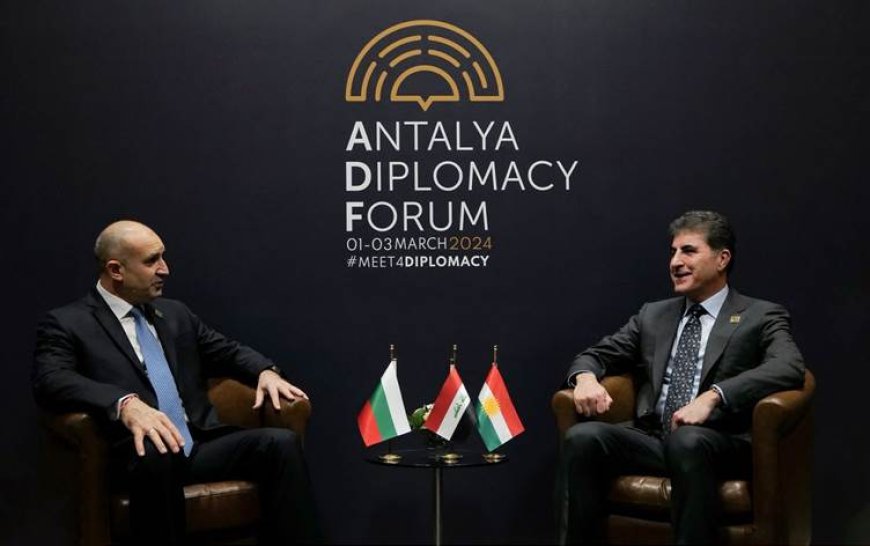 Neçirvan Barzani Antalya’da Bulgaristan Cumhurbaşkanı Radev ile görüştü