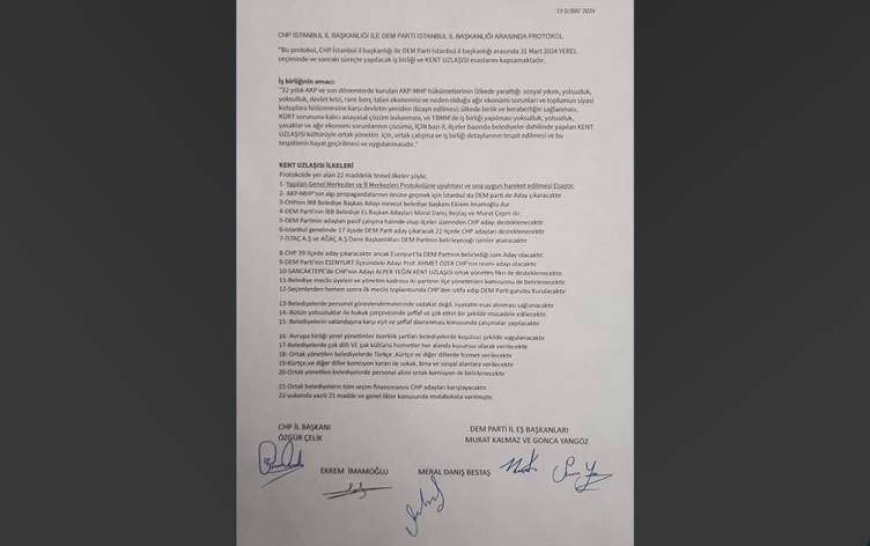 CHP ve DEM Parti ‘protokol’ iddiasını yalanladı, belgenin sahte olduğunu duyurdu