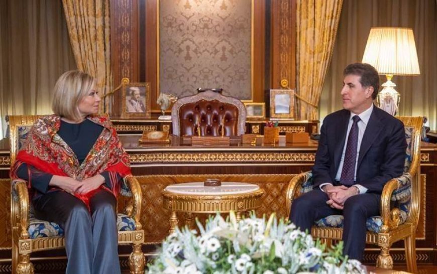Başkan Neçirvan Barzani ile UNAMI Başkanı Plasschaert bir araya geldi