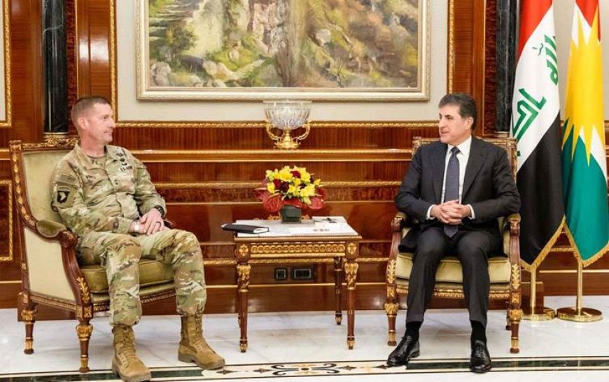 Neçirvan Barzani, Uluslararası Koalisyon Güçleri Komutanı Vaul’u kabul etti