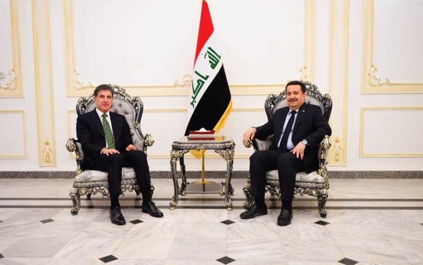 Başkan Neçirvan Barzani, Bağdat'ta Irak Başbakanı Sudani ile görüştü