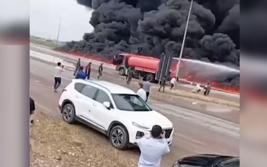 Duhok’ta akaryakıt tankeri devrildi: 1 ölü