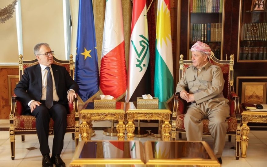 Başkan Barzani, İtalya'nın Irak Büyükelçisini kabul etti