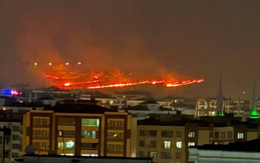 Diyarbakır Silvan yolunda korkutan yangın